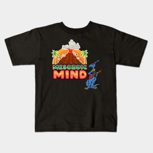 Parasaurolophus on Bass Guitar - Mesozoic Mind! Kids T-Shirt